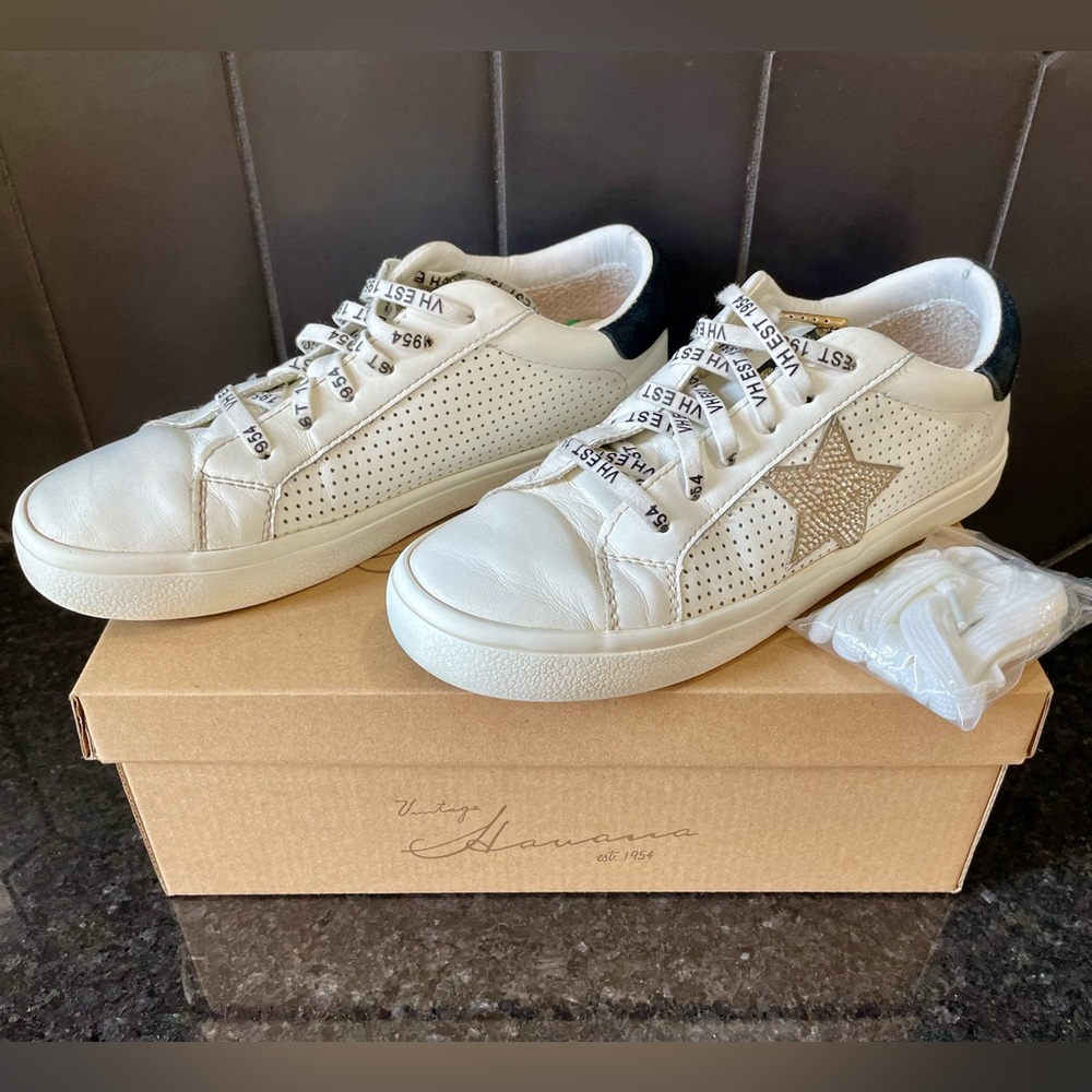 Women’s Vintage Havana White Rhinestone Multi Gemma Sz 7